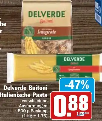 Hit Delverde Buitoni Italienische Pasta 500g Packung Angebot