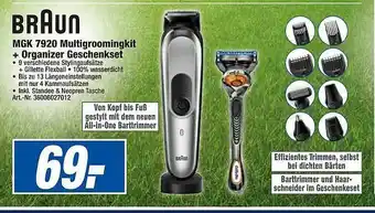 expert Techno Land Braun Mgk 7920 Multigroomingkit + Organizer Geschenkset Angebot