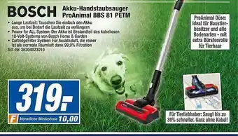 expert Techno Land Bosch Akku-handstaubsauger Proanimal Bbs81petm Angebot