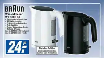 expert Techno Land Braun Wasserkocher Wk 3000 Bk Angebot