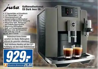 expert Techno Land Jura Kaffeevollautomat E8 Dark Inox Eb Angebot