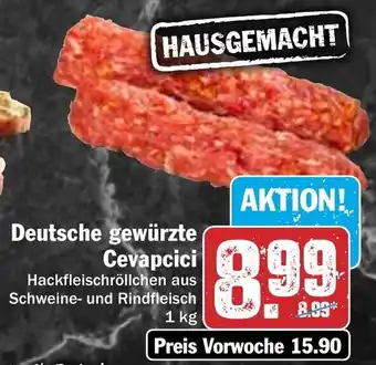 Hit Deutsche gewürzte Cevapcici 1 kg Angebot