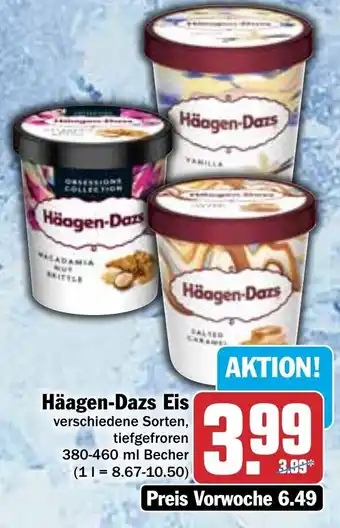 Hit Häagen Dazs Eis 380-460 ml Becher Angebot