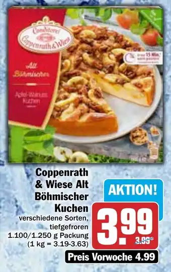 Hit Coppenrath & Wiese Alt Böhmischer Kuchen 1100/1250 g Packung Angebot