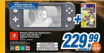 expert Octomedia Nintendo Switch Lite-spielkonsole + Dragon Quest Builders 2 Nintendo Switch-spiel Angebot