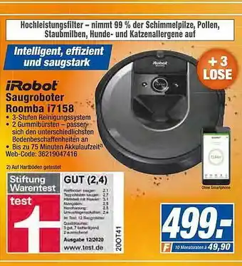 expert Octomedia Irobot Saugroboter Roomba I7158 Angebot