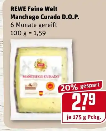 REWE Rewe Feine Welt Manchego Curado D.O.P. Angebot