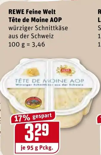 REWE Rewe Feine Welt Tête de Moine AOP 95 g Angebot