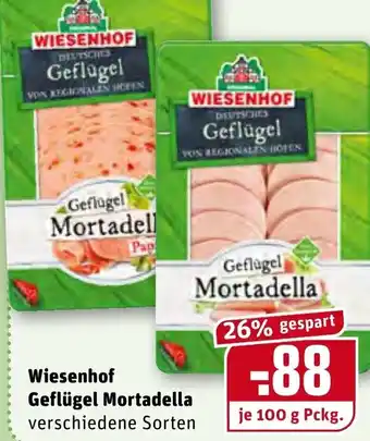 REWE Wiesenhof Geflügel Mortadella 100 g Angebot