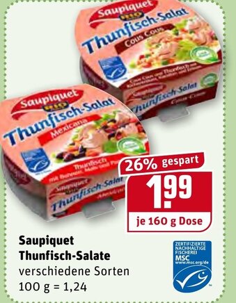 REWE Saupiquet Thunfisch Salate 160 g Dose Angebot