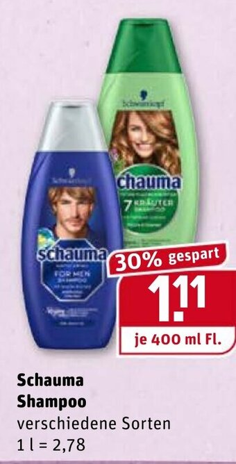 REWE Schauma Shampoo 400 ml Angebot