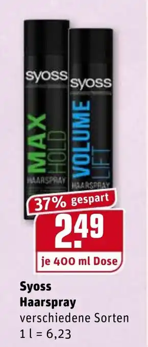 REWE Syoss Haarspray 400 ml Dose Angebot