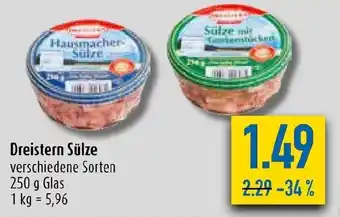 diska Dreistern Sülze 250 g Glas Angebot