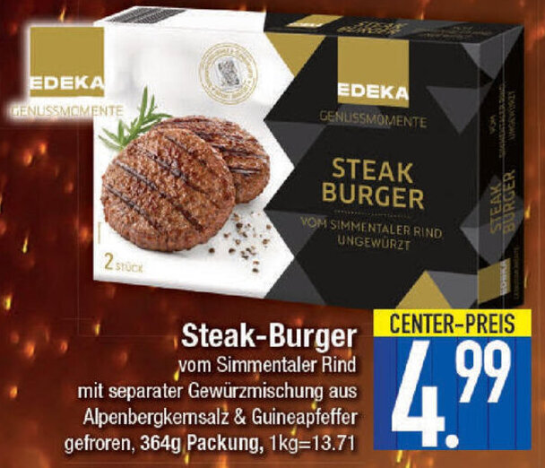 Edeka SteakBurger 364g Angebot bei ECenter