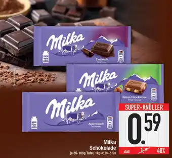 E-Center Milka Schokolade 85/100g Angebot