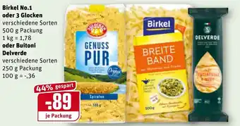 REWE Birkel No. 1 oder 3 Glocken oder Buitoni Delverde 250 g Angebot