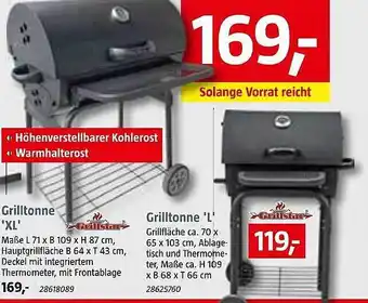 Bauhaus Grillstar Grilltonne „XL“ Oder L Angebot