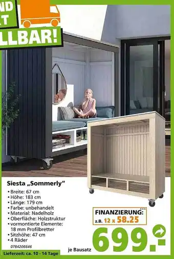 Globus Baumarkt Siesta Sommerly Angebot