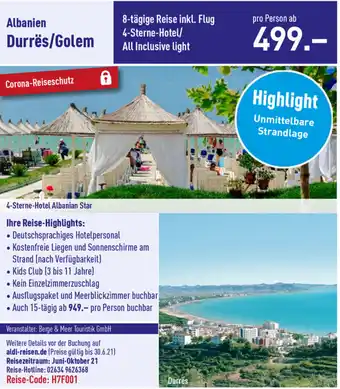 Aldi Süd Reisen Albanien Durrës/Golem Angebot