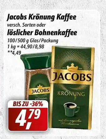 Simmel Jacobs Krönung Kaffee Oder Löslicher Bohnenkaffee Angebot