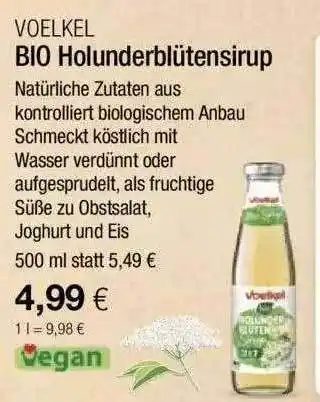 Vitalia Voelkel Bio Holunderblütensirup Angebot