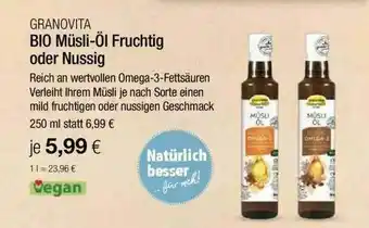 Vitalia Granovita Bio Müsli-öl Fruchtig Oder Nussig Angebot