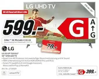 MediaMarkt LG 55 UP 25009LF 55" UHD LED TV Angebot