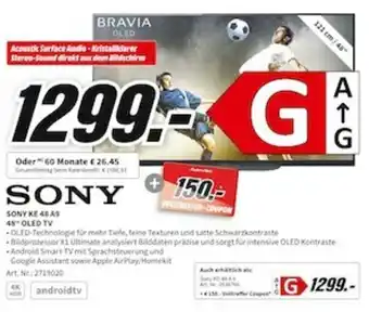 MediaMarkt Sony KE 45 A9 45" OLED TV Angebot