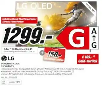 MediaMarkt LG OLED 55 A19LA 55" OLED TV Angebot