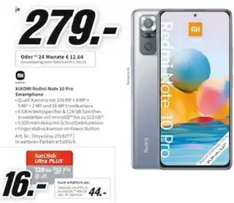 MediaMarkt Xiaomi Redmi Note 10 Pro Smartphone Angebot