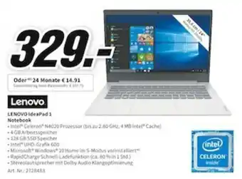 MediaMarkt Lenovo IdeaPad 1 Notebook Angebot