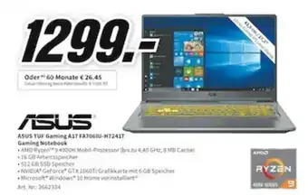 MediaMarkt Asus TUF Gaming A17 FA706IU-H7241T Gaming Notebook Angebot