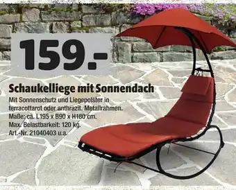 Hagebau Schaukelliege mit Sonnendach Angebot