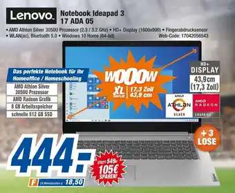 HEM Expert Lenovo Notebook Ideapad 3 17 ADA 05 Angebot