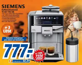 HEM Expert Siemens Kaffeevollautomat TE657F03DE Angebot