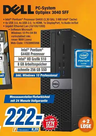 HEM Expert Dell PC-System Optiplex 3040 SFF Angebot