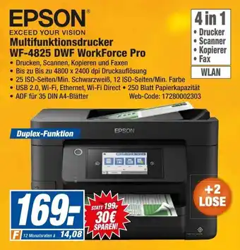 HEM Expert Epson Multifunktionsdrucker WF-4825 DWF WorkForce Pro Angebot