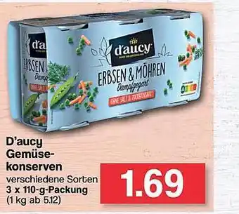 Famila Nord West D'aucy Gemüsekonserven Angebot