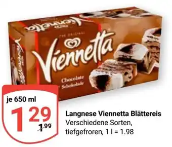 Globus Langnese Viennetta Blättereis 650 ml Angebot