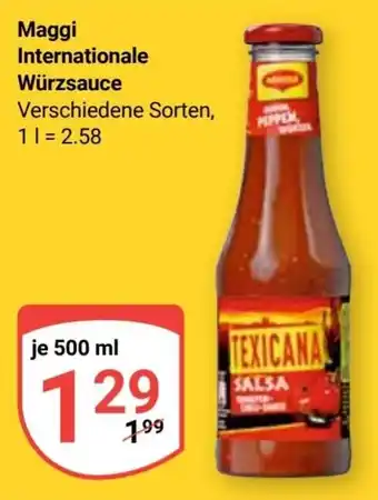 Globus Maggi Internationale Würzsauce 500 ml Angebot