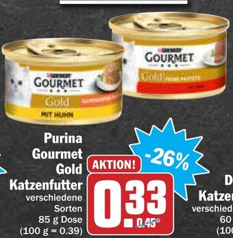 AEZ Purina Gourmet Gold Katzenfutter 85 g Angebot