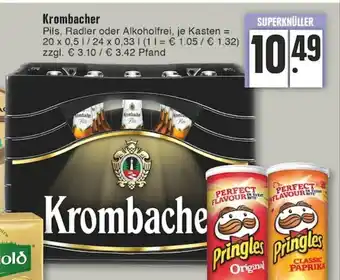 Edeka Krombacher Pils, Radler oder Alkoholfrei 24x0,33/20x0,5L Angebot