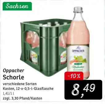 KONSUM Oppacher Schorle 12x0,5L Angebot