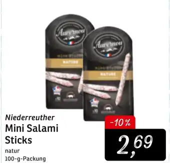 KONSUM Niederreuther Mini Salami Sticks 100g Angebot