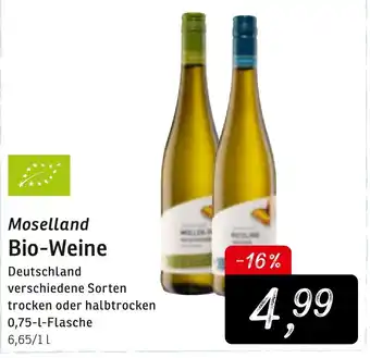 KONSUM Moselland Bio Weine 0,75L Angebot