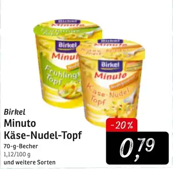 KONSUM Birkel Minuto Käse Nudel Topf 70g Becher Angebot