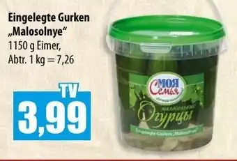 Mix Markt Eingelegte Gurken ,,Malosolnye" 1150 g Eimer Angebot