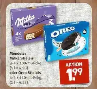 nahkauf Mondelez Milka Stieleis Oder Oreo Stieleis Angebot