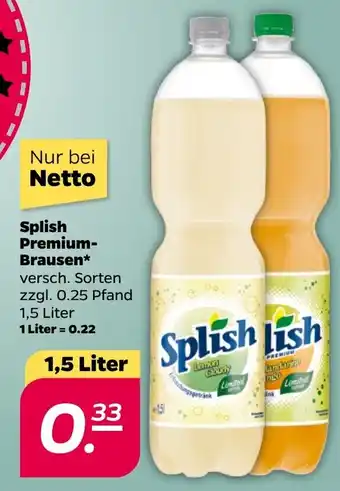 NETTO Splish Premium-Brausen 1.5L Angebot