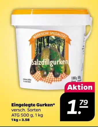 NETTO Eingelegte Gurken 1kg Angebot